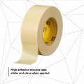 Scotch Brand 3m Automotive Refinish Masking Tape 233 06340 48 Mm X 55 M Case Of 24 Rolls High Adhesion Performance