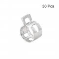 Uxcell Spring Band Type Clamp 16mm Inner Dia Fit 16 5-17 2mm Od Hose Fuel Line Silicone Tube Clips Silver Manganese Steel 30pcs