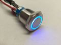 2 Of Pactrade Marine Ss304 Blue Led 12v Flush Light Auto On-off Push Switch Ring Button 