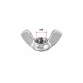Uxcell M8 Wing Nuts Stainless Steel 201 Fasteners Parts Hurrican Screws Hand Twist Tighten Ear Butterfly Nut 12pcs