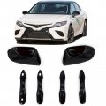 Phoddar Side Door Mirror Cap Covers Handle For 2018 2019 2020 2021 2022 2023 Toyota Camry Accessories Glossy Black 