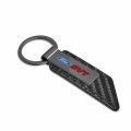 Ipick Image Compatible With Ford Svt Gunmetal Black Gray Metal Plate Carbon Fiber Texture Leather Key Chain