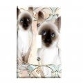 Art Deco Siamese Cats Decorative Wall Plate Electrical Switch Cover For Home Da Cor Cat Switchplate 