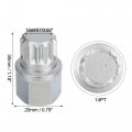 X Autohaux Abc3 14pt Wheel Lock Key Lug Nut Anti Theft Screw Removal For Vw Audi