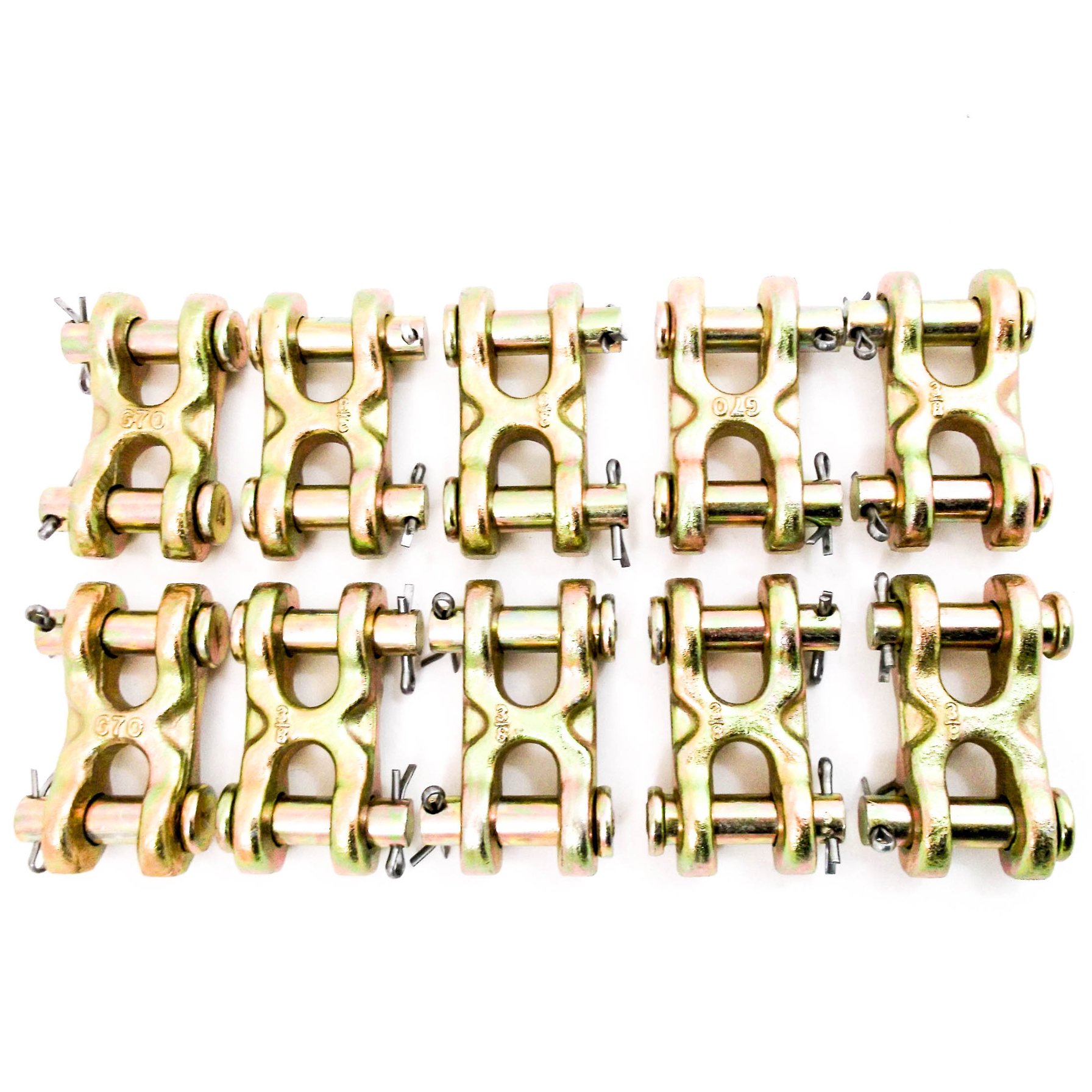 2x Twin Clevis Safety Chain Repair Link 1/4 5/16 G70 Truck Trailer 4700WLL - Foto 8