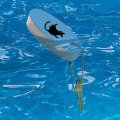Graphics More Black Cat Lifting Leg And Licking Floating Keychain Oval Foam Fishing Boat Buoy Key Float