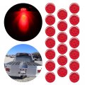 Ocpty 9led Side Marker Light 20pcs 2a Red Round Trailer Lamp Stop Turn Tail Fit For Boats Truck Pickups 12v Waterproof Signal