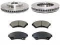 Front Brake Rotor And Semi-metallic Pad Kit Compatible With 2000-2005 Buick Lesabre 15 Inch Wheels 