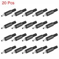 Uxcell 20pcs Dc Male Connector 3 5mm X 1 35mm Power Cable Jack Adapter Black