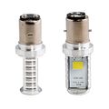 Everbrightt 2-pack 900 Lumens White Ba20d Cob 12w Led Bulb For Motorcycle Headlights High Low Beam 
