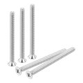 50 Pcs 4-40x1-1 4 Inches Machine Screws Phillips Pan Cross Head Fasteners Bolts 304 Stainless Steel Silver For Wall Socket 