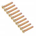 Uxcell M8x55mm Furniture Screw Hex Socket Machine Screws Zinc Plated Fasteners Bolts Full Thread Carbon Steel 15pcs