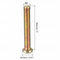 Uxcell M8x55mm Furniture Screw Hex Socket Machine Screws Zinc Plated Fasteners Bolts Full Thread Carbon Steel 15pcs