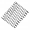 Uxcell 10 Pcs 5mm Slotted Tip Magnetic Flat Head Screwdriver Bits 1 4 Inch Hex Shank 3-inch Length S2 Power Tool