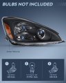 Nilight Headlight Assembly For 2004 2005 Toyota Sienna Black Housing Amber Reflector Upgraded Clear Lens Headlights Replacement