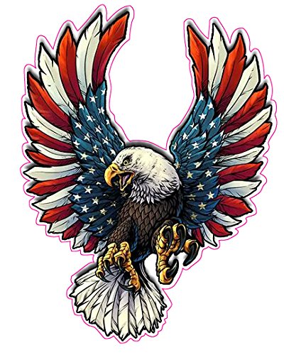 Screaming American Flag Bald Eagle Decal Is 6 0 In Size From The United ...