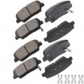 Aintier Automotive Replacement Brake Pads Front Rear Fit For Hyundai Santa Fe 2010-2012 For Kia Sorento 2011-2013