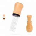 Woouch Wdt Espresso Tool Distribution Tools 10 Needles 0 35mm Coffee Stirrer Nature Wood Handle With Stand Walnut 