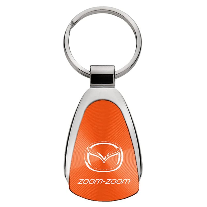 Mazda Zoom Orange Teardrop Keychain