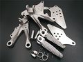 Httmt Mt390-031- Front Rider Foot Rest Pegs Brackets For 2006 2007 2008 2009 2010 Kawasaki Zx-10r Silver 