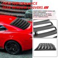 Rear Window Vent Louver Style Windshield Sun Shade Cover Compatible With Chevy Camaro Coupe 10-15