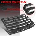 Rear Window Vent Louver Style Windshield Sun Shade Cover For Chevy Camaro Coupe 10-15