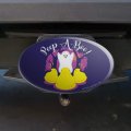 Peep A Boo Ghost Halloween Oval Tow Trailer Hitch Cover Plug Insert