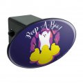 Peep A Boo Ghost Halloween Oval Tow Trailer Hitch Cover Plug Insert