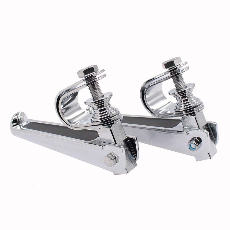 Xtremeamazing Motorcycle Foot Pegs Rests With U Clamps 1 Inch To 25 Anti-vibrate Engine Guard Crash Bar
