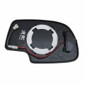 Driver Left Side Mirror Glass Assembly With Back Plate Heated Led Turn Signal Compatible Chevrolet Gmc Cadillac Silverado