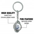 Graphics More Saint Peters University Secondary Logo Keychain Spinning Round Chrome Plated Metal