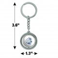 Graphics More Saint Peters University Secondary Logo Keychain Spinning Round Chrome Plated Metal