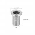 Uxcell M4 304 Stainless Steel Rivet Nuts Flat Head Insert 20 Pcs