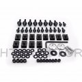 Httmt Mt215-015- Black Spike Fairing Bolts Kit Compatible With 1998-2002 Kawasaki Ninja Zx6 Zx6r Zx9r