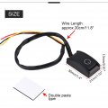 Paste Type Switch 12v Toggle Car Dimmer Stick On Surface Mount Momentary Weatherproof Adhesive Button Diy With White Led Light