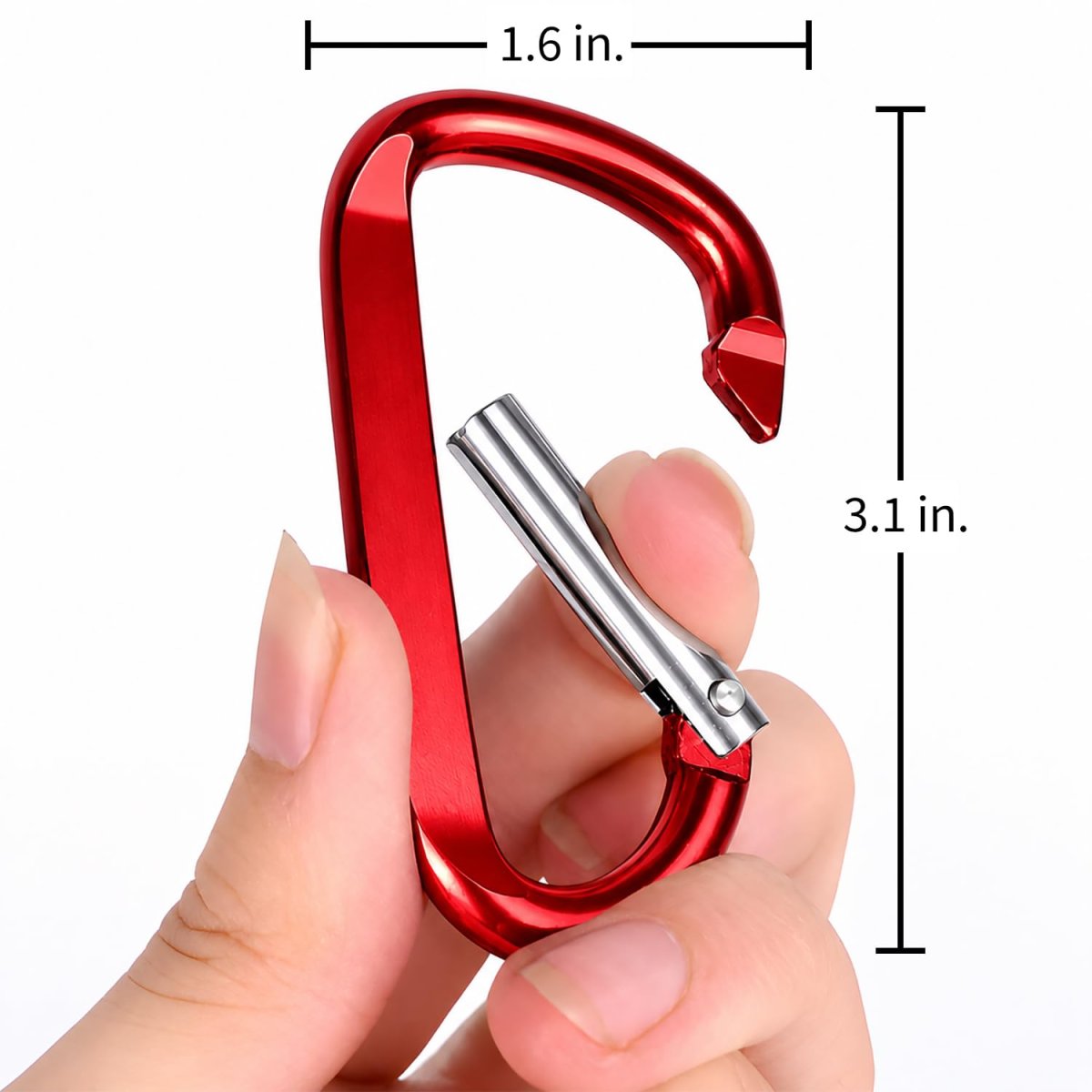 Officially Licensed Ford F-150 Laser Etched Red Metal Carabiner Keychain With Split Rings 3 In X 1 5 Modern Style Key Organizer