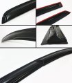 Jdm 3d Wavy Style Smoke Tinted Window Visor Vent Sun Shade Compatible With 2015-2019 3rd Gen Honda Fit Jazz Gk
