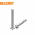Uxcell 8-32x2-1 2 Pan Head Machine Screws 304 Stainless Steel 18-8 Screw Phillips Drive Fully Threaded Bright Finish Pack Of 10