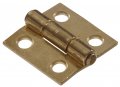 Hardware Essentials 851731 Light Narrow Door Hinges And Fixed Pin Brass 1-1 2 -2 Pack 