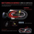Mictuning Led Light Bar Wiring Harness Fuse 40a Relay On-off Rocker Switch Blue 2 Lead