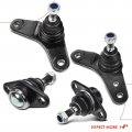 A-premium Set Of 4 Front Lower Inner Outer Ball Joints Kit Compatible With Mini Cooper 2002-2008 Replace K500110 K500111