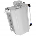 Radiator Coolant Overflow Tank Reservior Polished Stainless 67 Oz Univesial 