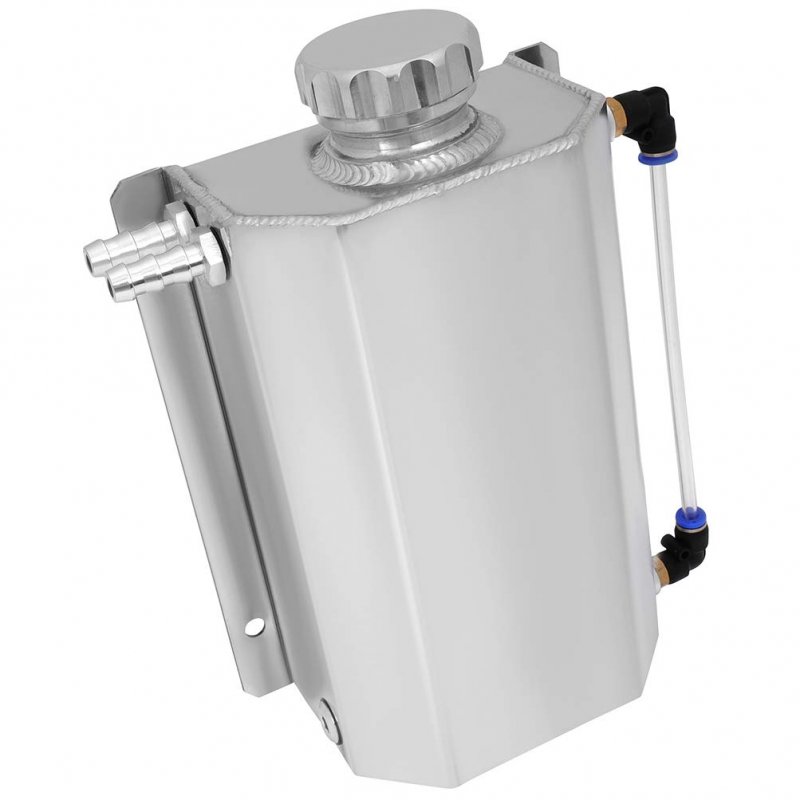 Radiator Coolant Overflow Tank Reservior Polished Stainless 67 Oz Univesial
