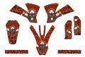 2003 Exc Flaming Gearhead Orange Senge Graphics Base Kit For Ktm 