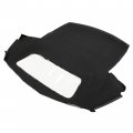 Kuafu Convertible Soft Top Compatible With 1990-june 1993 Ford Mercury Capri Black Sailcloth Clear Plastic Window
