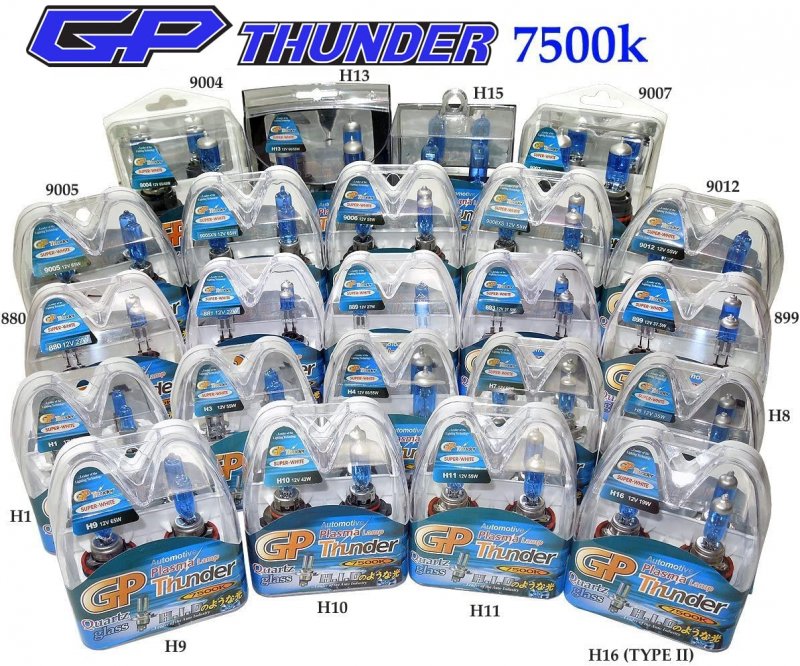 H1 7500k Xenon Look Headlight Bulbs 55w Super White Quartz Glass 2 Pack Sgp75k-h1
