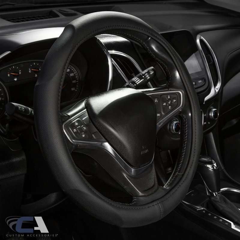 Custom Accessories 39730 Black Contour Grip Steering Wheel Cover