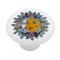Gotham Decor Mexican Talavera Moon And Sun Design Ceramic Drawer Knob 