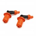 2pcs Rubber Orange Black Curved Motorcycle Spark Cap Resistor Cover For Gy6 