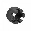 Uxcell M22x1 5mm Hexagon Slotted Nut Grade 4 8 Carbon Steel Hex Castle Nuts Black 5pcs